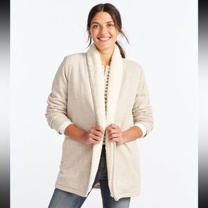 L.L.Bean Sherpa-Lined Cardigan | Medium Petite